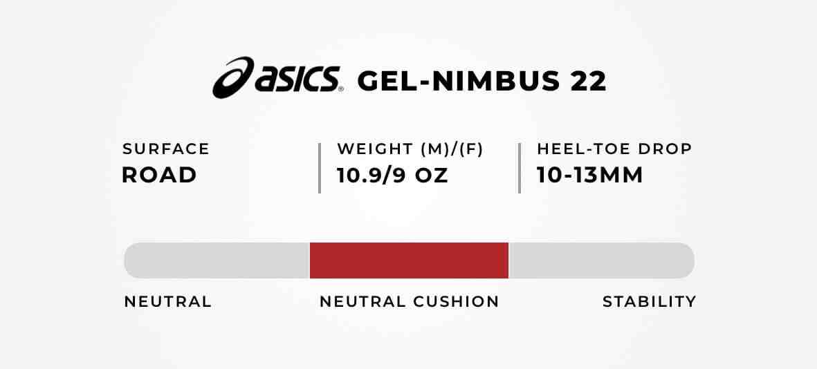 asics nimbus 22 specs